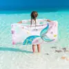 Toalla de baño infantil de microfibra con estampado de dibujos animados, fabricantes transfronterizos de toallas de playa de Amazon, toalla absorbente de secado rápido para natación