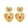 Europa y América Aretes de Girasol Bohemio Exagerados con Incrustaciones de Diamantes Amor Aretes de Lujo Ligero de Alta Gama Aretes Transfronterizos Venta al por Mayor