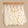 Toalla de Crepé de Cuatro Capas para Niños Suave Absorbente Estampada Toalla Pequeña para Bebé Pañuelo Toalla Facial para Bebé Toalla para Escupir