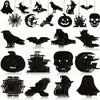 Decoraciones de Halloween Negras Transfronterizas 24 Incluyendo Calabaza de Madera Fantasma Sombrero de Bruja Araña Murciélago Colgante Decorativo