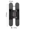 Bisagra Oculta de Aleación de Zinc Bisagra de Cruz Bisagra Invisible Bisagra Invisible Ajustable Tridimensional Bisagra Especial para Puertas Invisibles