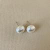 Aretes de Perlas Irregulares Retro Franceses para Mujer Simples de Alta Gama Personalidad Moda Blanco Elegantes Combinables Aretes Aretes