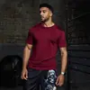 2026 Verão Transfronteiriço Masculino Gola Redonda Manga Curta Moda ao Ar Livre Esportes Secagem Rápida Corrida Versátil Top Tendência Em Estoque