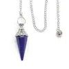 Colgante de cristal natural hexagonal con forma de columna, colgante de balanceo, doble uso, estilo retro de corte europeo y americano, joyería, nuevo producto transfronterizo
