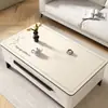 Jogo americano minimalista para mesa de centro, toalha de mesa com sensação de luxo leve e de alta qualidade, à prova d'água e de óleo, protetor de mesa de centro para sala de estar sem lavagem, jogo americano para mesa de jantar