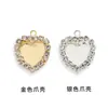 Corazón con garra colgante, borde de taladro, hebilla de cristal, colgante de vidrio individual, taladro de agarre, accesorios de colgante de cristal DIY, materiales hechos a mano