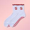 Calcetines de Media Pantorrilla para Mujer, Calcetines de Pilates, Calcetines de Yoga Profesionales Antideslizantes, Calcetines de Piso Bordados Transfronterizos para Deportes de Interior y Fitness, Verano