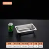 Bandeja de Porção Espessa de Aço Inoxidável com Tampa, Bandeja Retangular para Uso Comercial, Bandeja de Alimentos para Food Trucks e Buffets, Bandeja de Servir, Prato Quadrado