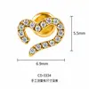 Aretes de aleación de titanio F136 para mujer, moda europea y americana, joyería de piercing corporal con forma de corazón, tachuelas para labio y lengua, en stock para venta al por mayor