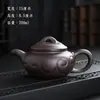Mango de tetera de punta de dedo pieza de arena púrpura tetera pequeña olla de punta de dedo juego de té de kung fu té exquisito para los dedos mesa de té mini