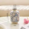 Nuevo Estilo Chino Medieval Azul y Blanco Porcelana Florero Arreglo Floral Adornos Gama Alta Nicho Retro Cerámica Florero Cerámica Florero