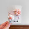 Nuevas Gomas para el Cabello Dulces Florales Estilo Coreano Set de Tela para Niños, Pinzas para el Fleco Lateral, Bandas Elásticas para el Cabello de Bebé para Niñas