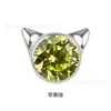 Brincos de Titânio F136 Cabeça de Gato para Piercing Zircônia 5A Piercing de Orelha Studs de Cartilagem Studs de Nariz DIY Studs Cocleares Joias