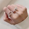 Anillo sencillo de plata 925, anillo que no se decolora, diseño de nicho, sensación de estilo ins, joyería simple, anillo de plata esterlina de alta gama, venta al por mayor para mujeres