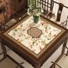 Nuevo Mantel para Mesa de Café Cuadrada Estilo Chino Sin Lavado a Prueba de Aceite e Impermeable Mantel Protector de Escritorio Ocho Inmortales Mantel Aislante para Mesa de Comedor Cuadrada
