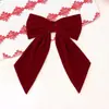 Lazo grande de terciopelo navideño de 21*29 cm, adorno de lazo de flocado transfronterizo, decoración de pared, lazo grande