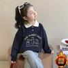 Moletom Infantil Moderno Estilo Primavera e Outono Doce Fofo Novo Pulôver de Outono para Crianças Mais Velhas