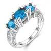 Aliexpress Wish Popular Exportación Anillo de Zirconia de Copo de Nieve Blanco Joyería para Mujer Regalo Suministro Transfronterizo