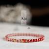 Pulseira Koi Yuyue Longmen Feminina Cristal Morango Vermelho Natural Areia Dourada Roxa Contas de Transferência de Cinábrio Pulseira para Mulheres Enviar para Namorada
