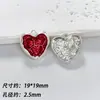 Colgante de Corazón de Aleación Minimalista Pintado en Spray Accesorios DIY para Pulseras, Collares, Pendientes y Otras Joyas