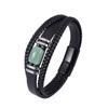 Venta Caliente Transfronteriza para Pulsera de Ojo de Tigre para Hombre Pulsera de Cuerda de Cuero Multicapa Pulsera Pulsera Europea y Americana Pulsera de Hebilla Magnética Joyería