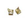 Pendientes de Cristal Redondos y Cuadrados Inspirados en Azucarillos para Mujer, Moda Vintage Tendencia Nicho de Moda Pendientes Versátiles de Lujo Ligero