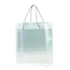 Bolsas de Mano Transparentes de PP al por Mayor, Bolsas de Regalo Transparentes para Graduados y Cumpleaños, Bolsas de Regalo de Empaque Plástico Esmerilado, Logo Personalizado