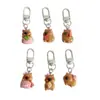 Llavero Blanco Capibara Colgante Pequeño Capibara Resina Dibujo Animado Cadena para Bolsa Accesorios de Coche Venta al por Mayor