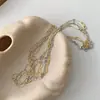 Collar apilado de cuentas Gestover de Plata de Ley S925 para Mujer Diseño de Nicho Retro Corea del Sur Sentido de Alta Gama Cadena Explosiva para Clavícula