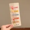 Conjunto Fofo de Presilhas e Acessórios de Cabelo em Desenho Animado nas Cores Doces, Franja e Presilhas Laterais Estilo Menina Doce, Acessórios de Cabelo Super Delicados