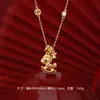 Colar com Pingente de Cavalo em Prata Pura S999 com Zircônia, Brincos de Luxo Leve, Pulseira com Ano de Nascimento, Prata Pura