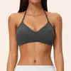Sujetador deportivo exclusivo transfronterizo cepillado con tirantes finos, top para correr al aire libre, ropa interior deportiva transpirable de secado rápido para mujer 9666