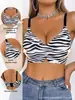 Punto caliente de venta transfronteriza sujetador adhesivo sin costuras estampado de leopardo sexy estampado de cebra sin varillas deportivo talla extra ropa interior mujer