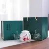 Miniatura Cerámica Pequeño Recipiente para Té Portátil Sellado Tarro de Almacenamiento para Polvo de Incienso y Ungüento, Caja de Empaque Vacía para Té Verde, Universal
