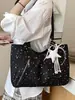 Bolso Tote Estilo Coreano de Moda Artístico de Lunares Estilo Universitario para Mujer 2026 Nueva Moda Personalizado Gran Capacidad Bolso de Hombro