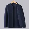 Jaqueta Versátil para Meia-Idade Masculina Casual de Negócios Roupa de Pai Primavera e Outono Jaqueta de Alta Qualidade Jaqueta Roupa Formal Mais Vendida Mesmo Estilo