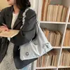 Bolsa Feminina Nova Estilo Fresca e Simples com Laço e Estampa Floral, Adequada para o Trabalho, Estudantes e Aula, Bolsa Tote, Bolsa de Ombro, Bolsa Transversal