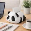 Linda Caja de Pañuelos de Panda para Uso Doméstico, Decoración de Mesa de Café en la Sala de Estar, Portapañuelos Creativo, Alto Valor Estético