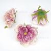 Flor de Peonía Simulada de 10 cm con Borde Quemado Decoración para Sala de Estar del Hogar Adorno para el Cabello Accesorios para el Cabello Decoración de Fondo para Boda Utilería para Fotografía