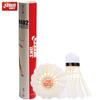 Bádminton Red Double Happiness Pluma de Ganso Pluma de Pato 402 Resistente de Tres Etapas Velocidad 77 Competición Entrenamiento Interior y Exterior Plataforma de Corcho Fibra