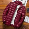 Chaqueta Ligera de Algodón con Relleno de Algodón Corta para Hombre 2023 Otoño e Invierno Nueva Moda Coreana Cuello Elegante Juventud Chaqueta Ultradelgada