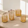 Soporte para pinceles de maquillaje de arte en hierro estilo nórdico para escritorio, tubo de almacenamiento simple de color dorado para brochas de belleza, organizador de peines y lápices de cejas