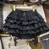 Subcultura Estilo Gótico Cruz Preto Saia Bolo Feminina Verão Sexy Saia Fofa Cintura Alta Saia Justa