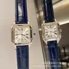 Reloj Cuadrado Impermeable Ultradelgado para Mujer, Reloj de Cuarzo Simple Retro Impermeable con Correa de Cuero, Kajia Shandu