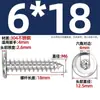 Tornillos Autorroscantes de Acero Inoxidable 304 Hexagonales Invertidos Cabeza Plana Grande Cabeza Delgada Tornillos para Muebles M2M3M4M5-M8