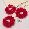 Flores de Ganchillo Hechas a Mano, Accesorios de Flores de Hilo DIY, Flores de Hilo Hechas a Mano con Ganchillo de Mohair, Aretes de Flores de Ganchillo Hechos a Mano