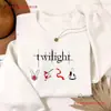Sudaderas y Sudaderas con Capucha Crepúsculo para Mujer Casual Estampado Saga Crepúsculo Sudadera de Cuello Redondo Amantes de los Libros Manga Larga