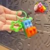 Llavero Colgante Creativo de Bloques de Construcción DIY Decoración de Llavero de Mochila Escolar Juguete de Alivio del Estrés Infantil Regalo Venta al por Mayor