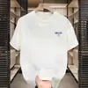 Camiseta Masculina de Verão Simples Estampada Manga Curta Nova Gola Redonda Tendência da Moda Esportiva Diária Manga Curta