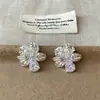 Brincos de Metal com Pétalas de Zircônia Tridimensionais para Mulheres, Estilo Cool, Estilo Ins Único, Brincos Modernos e Versáteis